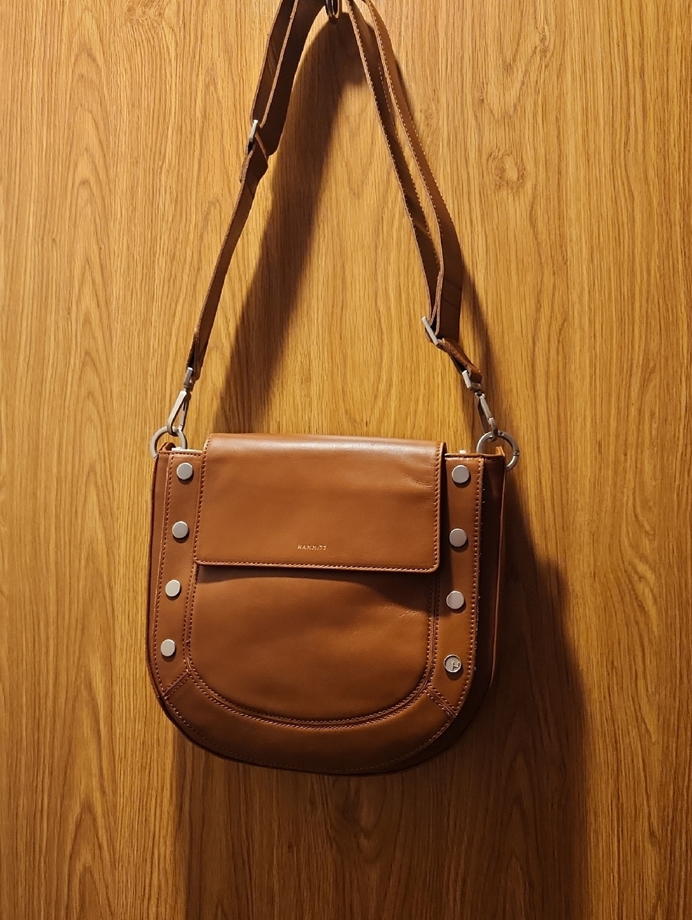 NWOT Hammitt Kayce Large Saddle Caffe Tan Leather Crossbody Bag